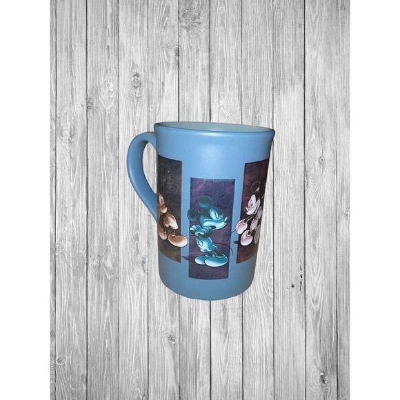 Mickey Mouse Faces Coffee Tea Cup Mug Blue Ceramic Walt Disney World - Picture 2 of 5